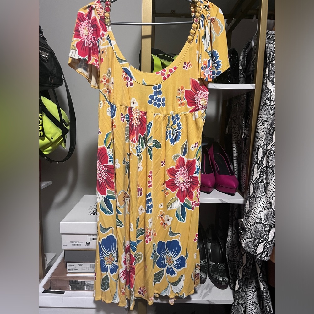 Dolce & Gabbana flowy dress with chain link detail